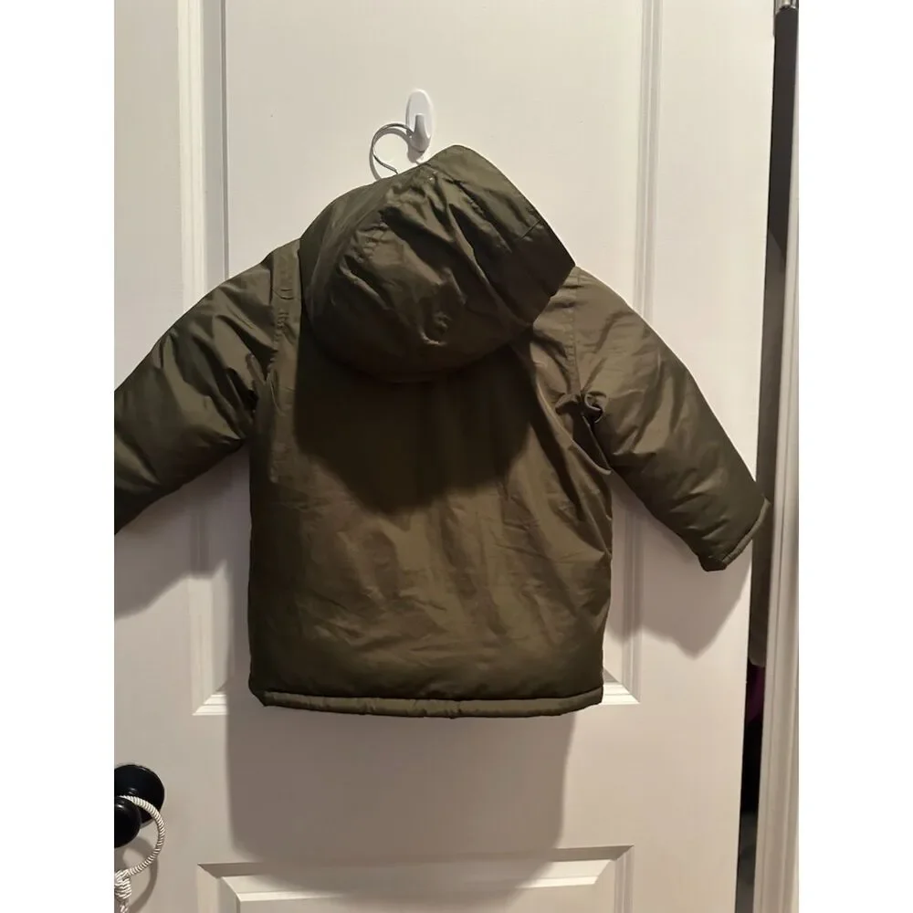 Baby Gap Green Unisex ToddlerPuffer Jacket with Hood Size 3